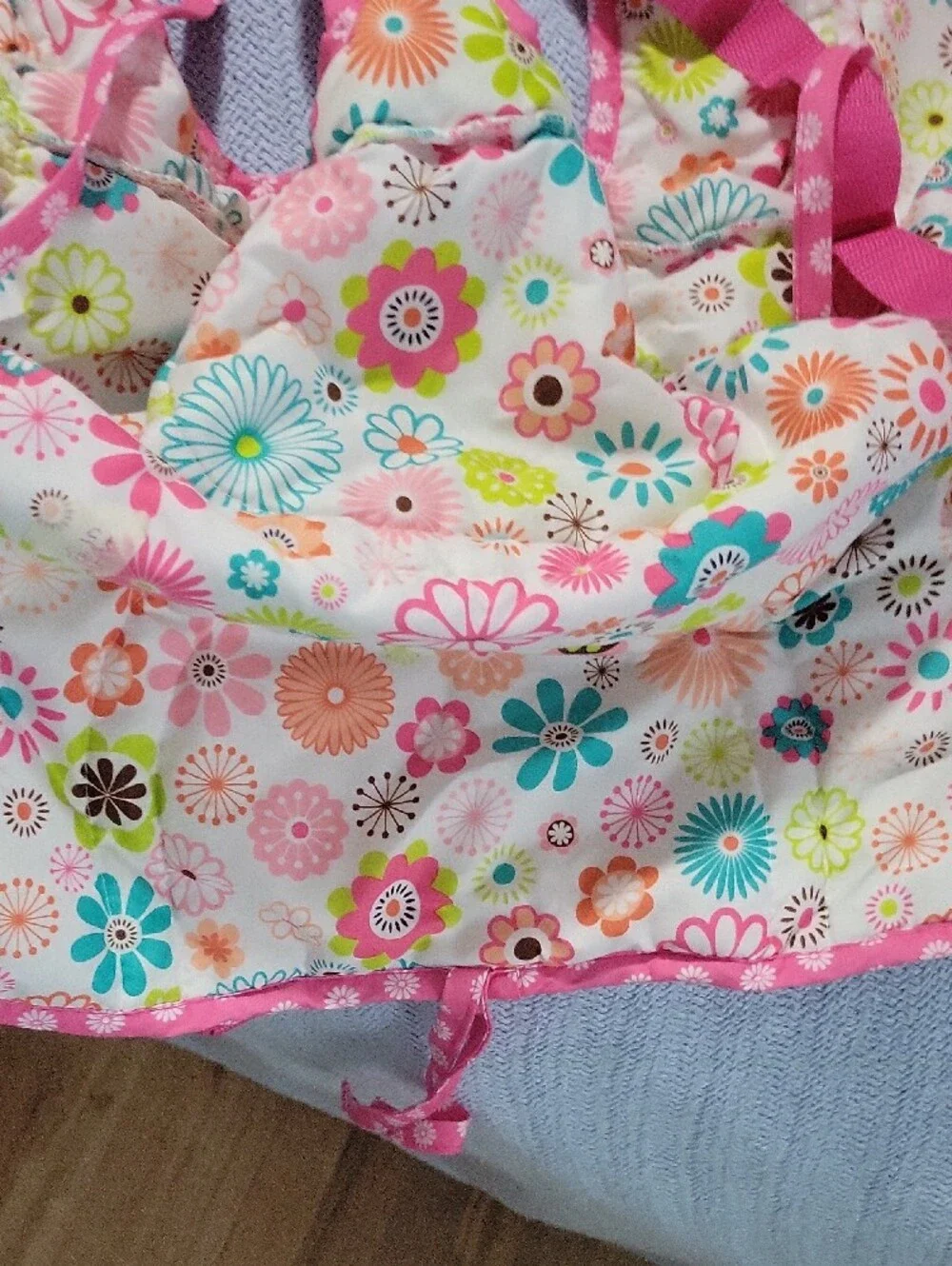 Floral Pink Adjustable Kids Harness Seat Cover